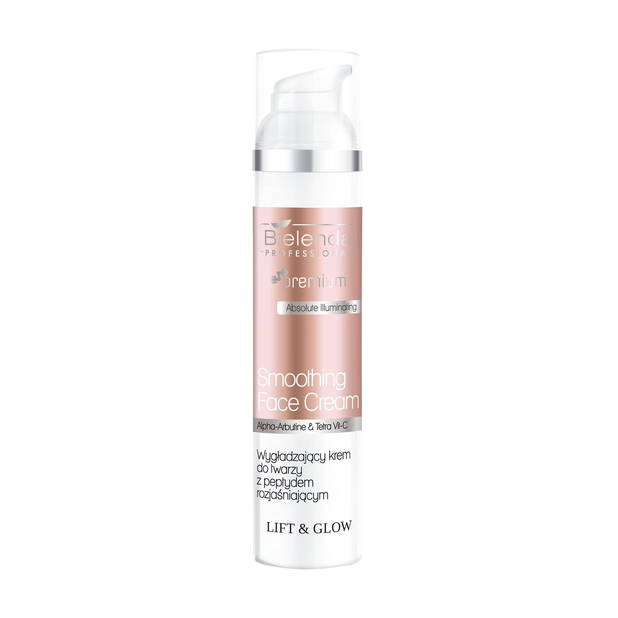 Розгладжувальний крем для обличчя Bielenda Professional Lift &amp; Glow Smoothing Face Cream з освітлювальним пептидом, 100 мл
